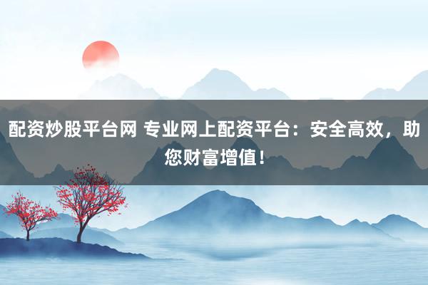 配资炒股平台网 专业网上配资平台：安全高效，助您财富增值！
