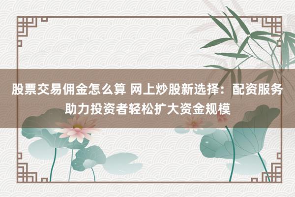 股票交易佣金怎么算 网上炒股新选择：配资服务助力投资者轻松扩大资金规模