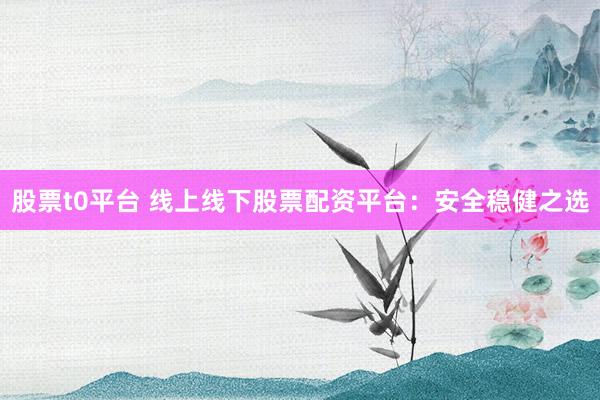 股票t0平台 线上线下股票配资平台：安全稳健之选