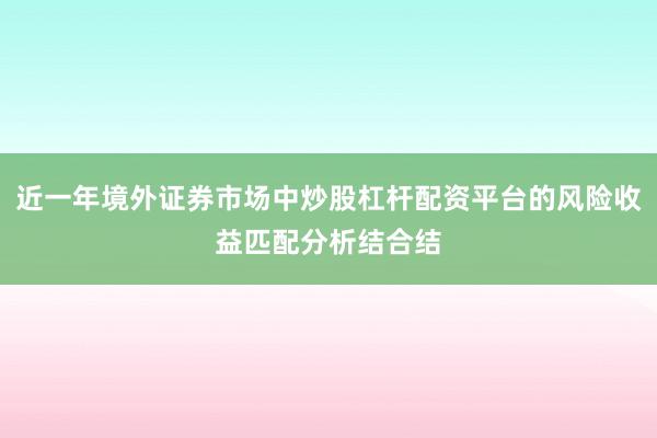 近一年境外证券市场中炒股杠杆配资平台的风险收益匹配分析结合结
