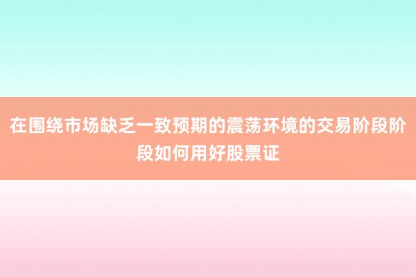 在围绕市场缺乏一致预期的震荡环境的交易阶段阶段如何用好股票证