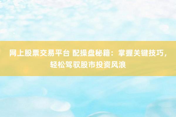 网上股票交易平台 配操盘秘籍：掌握关键技巧，轻松驾驭股市投资风浪
